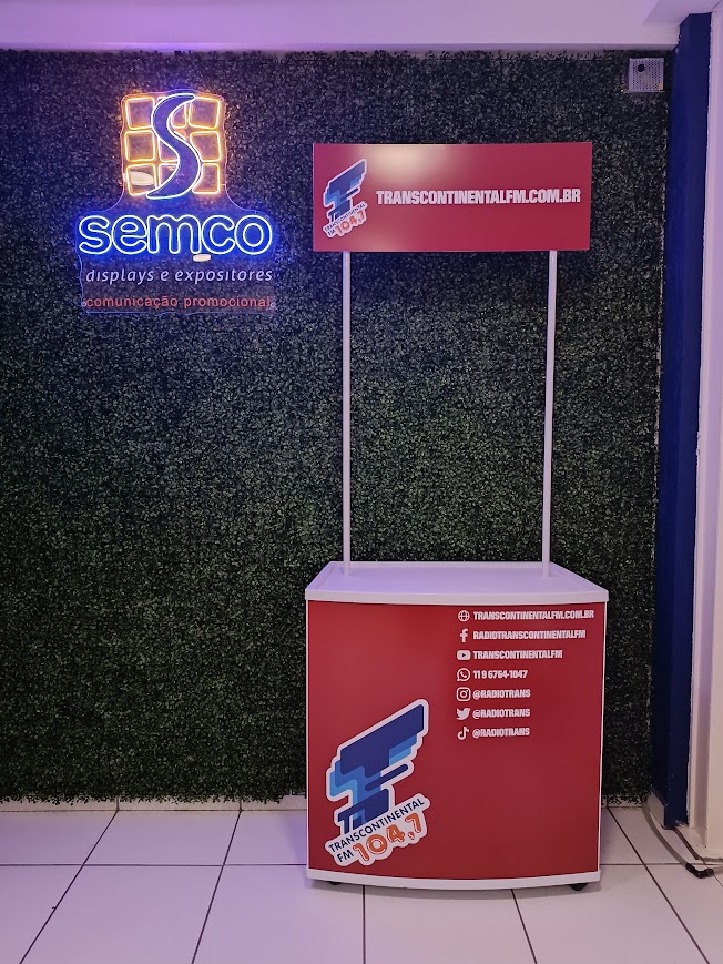Balcão promocional Transcontinental